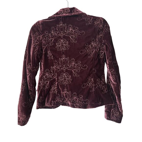 Old Navy Velvet Embroidered Blazer XS ,Boho, Y2K, Fairycore, Vintage Inspired - Picture 2 of 4